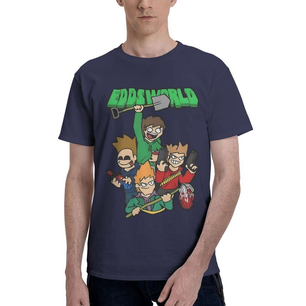 Аниме Eddsworld Телесериал 100% Хлопок Повседневная Дышащая Удобная Винтажная Новая Подарки И Футболки Смешная Рубашка