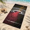 Пляжное полотенце Miami Heat Быстросохнущее, не прилипает песок, легкое, для путешествий, плавания, кемпинга