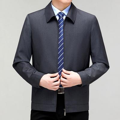 Осенняя новая мужская шерстяная куртка, мужская повседневная куртка с лацканами, высококачественная куртка для пап среднего и пожилого возраста