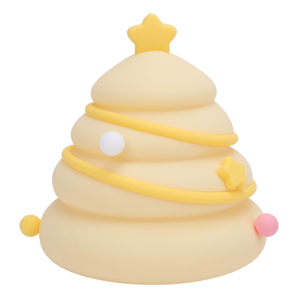 Xmas Tree Night Light Decor Silicone Cute Nursery Nightlight 3 Level Dimmable Rechargeable Bedside L