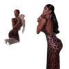 Spring/summer Fashion Temperament Leopard Print Dress Tight Sexy Halter Dress