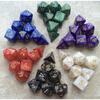 Spring Night TRPG Marble Polyhedral Dice Set of 7 / 1+1 2 Sets, Popular Korean Game