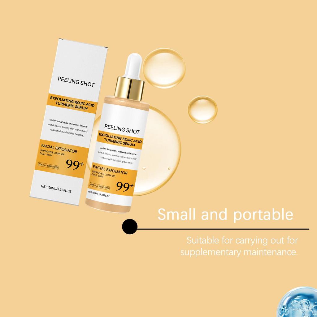 AMZ Kojic Acid Turmeric Serum | Exfoliates Dead Skin | Removes Blackheads | Minimizes Pores | Brightens Skin Tone | Nourishes Hydrating Serum