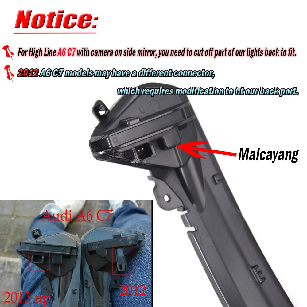 LED Dynamic Turn Signal Side Mirror Sequential Light Lamp for A6 C7 C7.5 RS6 S6 4G 2012 2013 2014 2015 2016 2017 2018