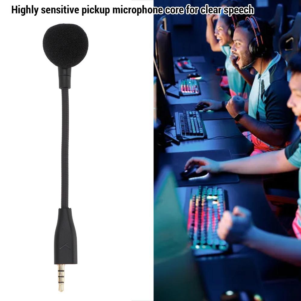 Plug and Play Gaming Headset Mic Gooseneck Hose Microphone for MMX100 MMX150 Live Streaming
