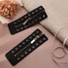 Black Leather Lace-in Boot Zipper Inserts Metal Eyelets 8 Holes Zipper Boot Laces Shoe Accessory Adjustable No Tie Shoe Laces