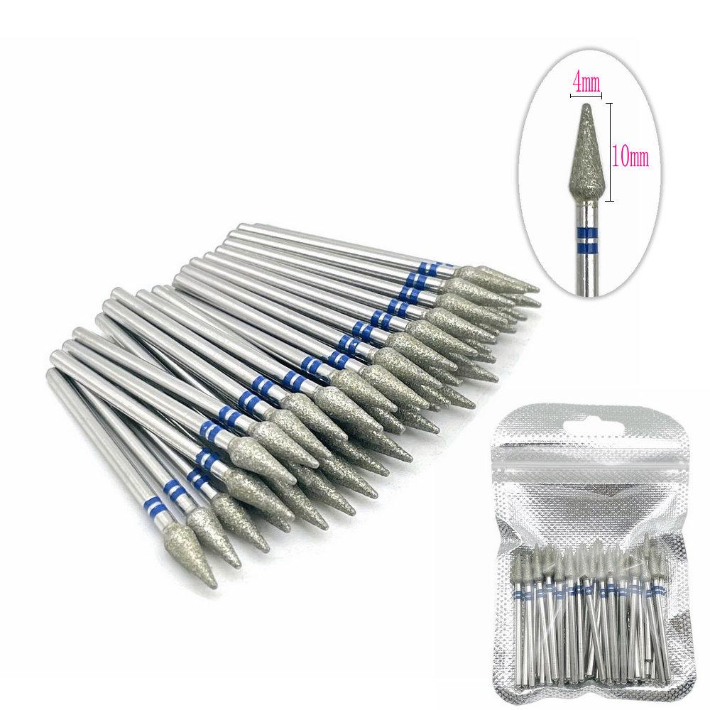 50 шт./упак. алмазные шлифовальные боры для ногтей, сверла для стоматологической алмазной полировки, полировщик для ногтей, фрезы, сверла