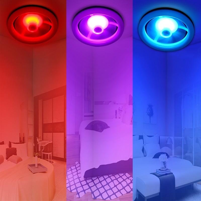 Бытовой потолочный вентилятор RGB с подсветкой 30 Вт/40 Вт/48 Вт небольшой электрический потолочный вентилятор с пультом дистанционного управления потолочный вентилятор лампа