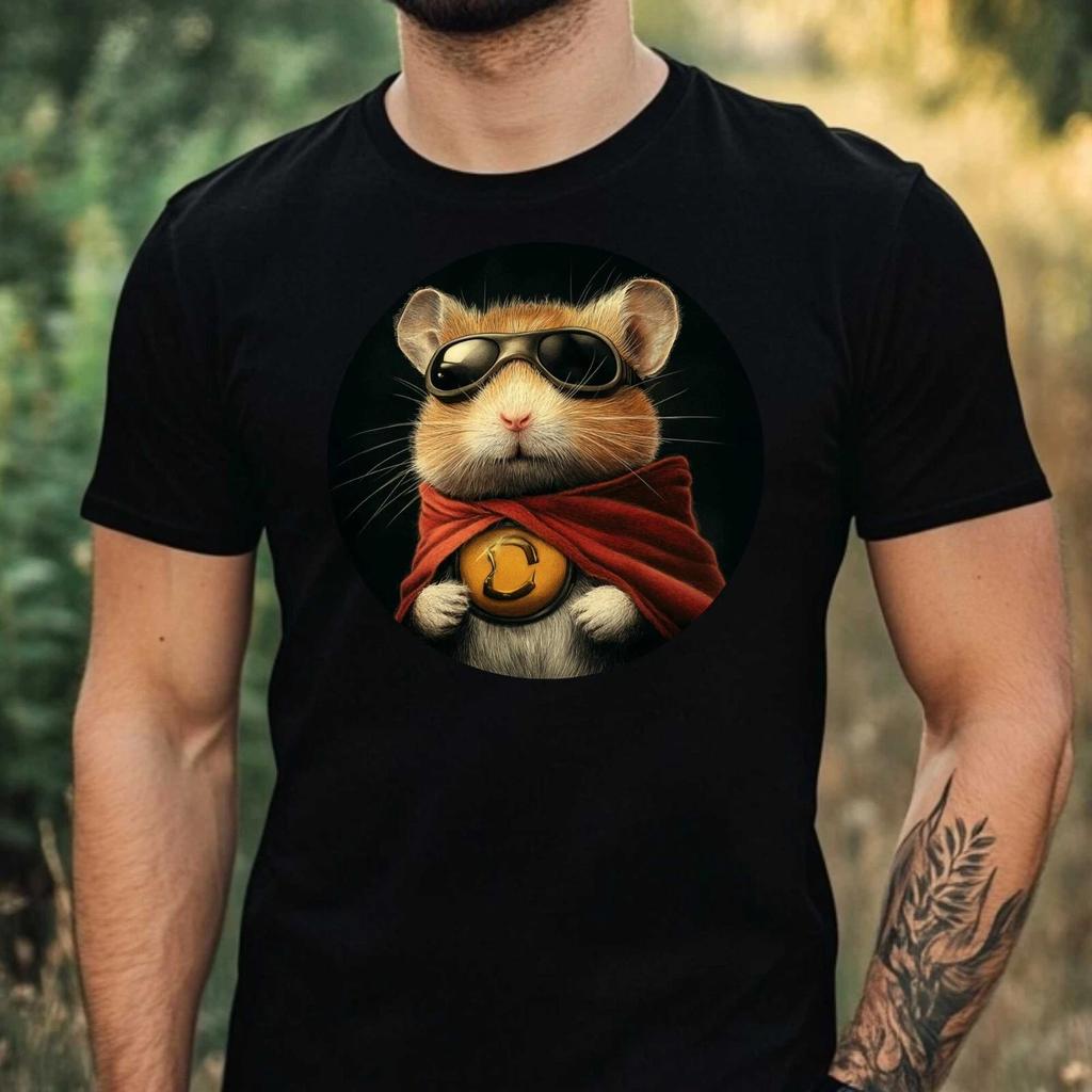 T-Shirt Herren Superhelden Hamster Motiv Baumwolle Größe XS bis 5XL