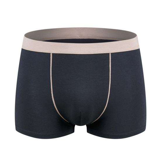 Men Boxer Underwear Mid-rise Breathable Smooth Wiring Perfect Fit Shorts Panties Patchwork