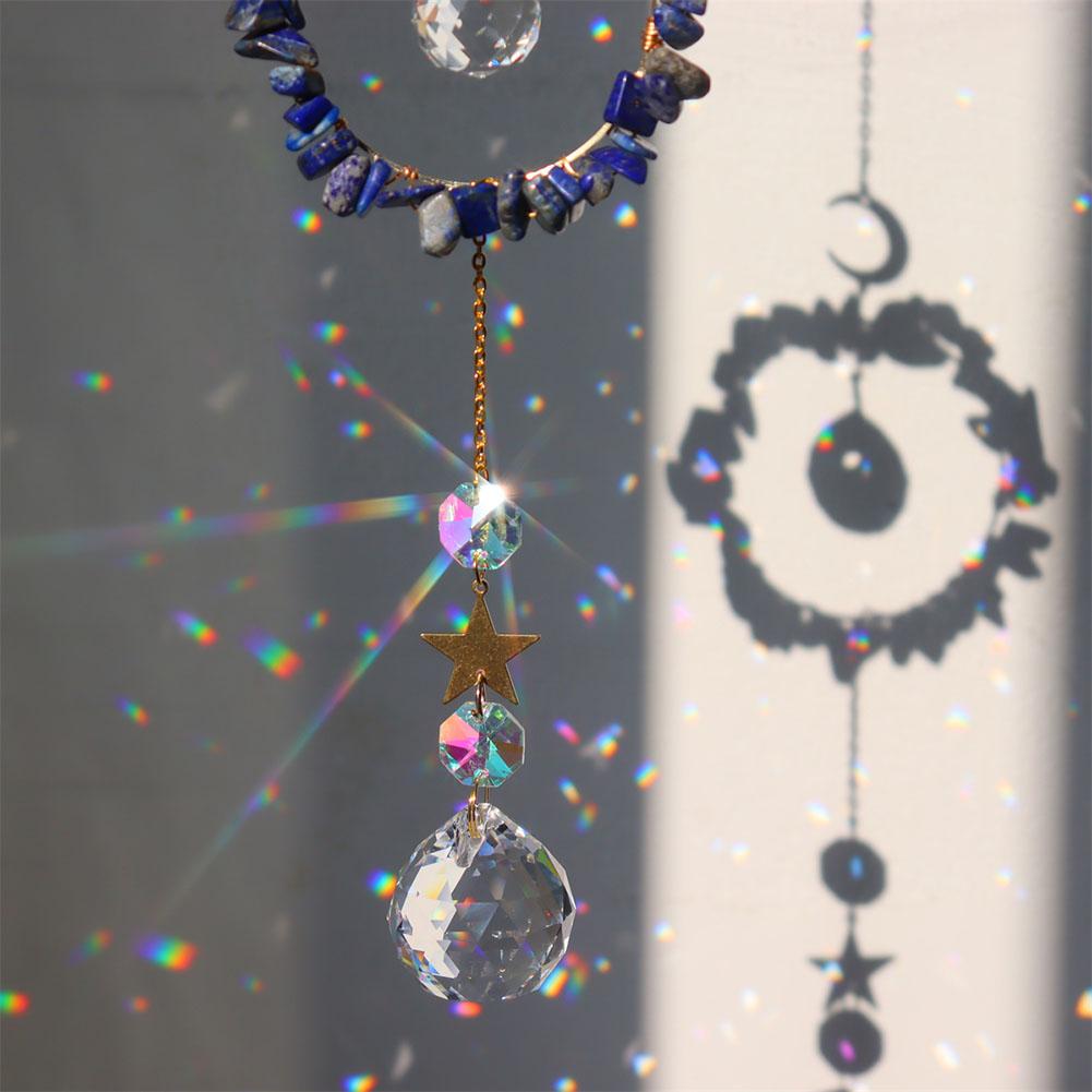 Rainbow Crystal Angel Chakra Sun Catchers Car Charm Pendant Wall Window Door Wind Chimes Hanging Ornaments Room Home Decor