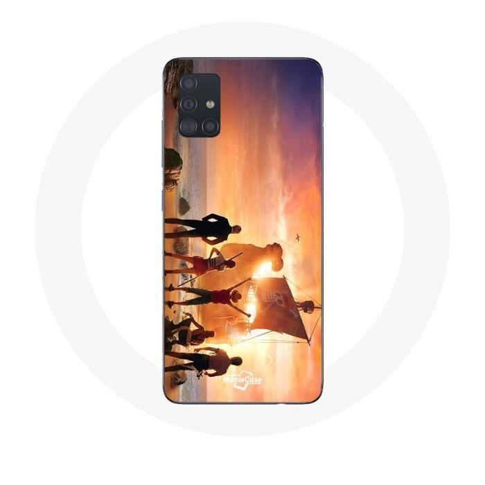 Coque - Maniacase - Samsung Galaxy A51 5G - Souple - Noir - One Piece Affiche Equipages Saison 1
