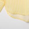 ZR European and American women's clothing 1116 summer new POLO collar striped casual versatile commuter long-sleeved shirt top