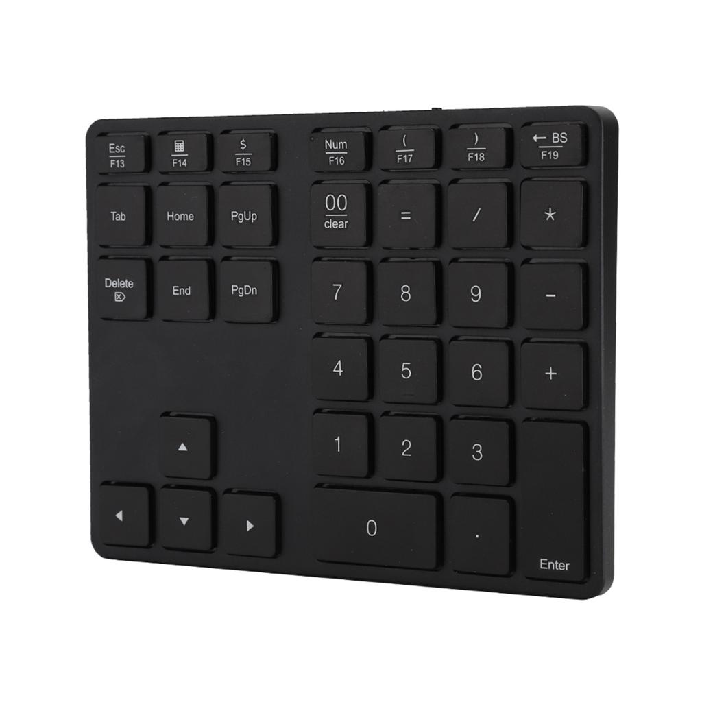 308 35 Keys Numeric Keypad Rechargeable Wireless Thin Keyboard Compatible with 5.0(Black )