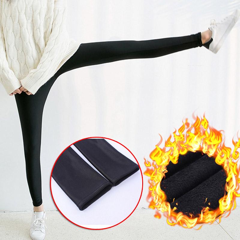 Осень-зима модные леггинсы женские теплые зимние яркие бархатные вязаные толстые леггинсы супер эластичные брюки