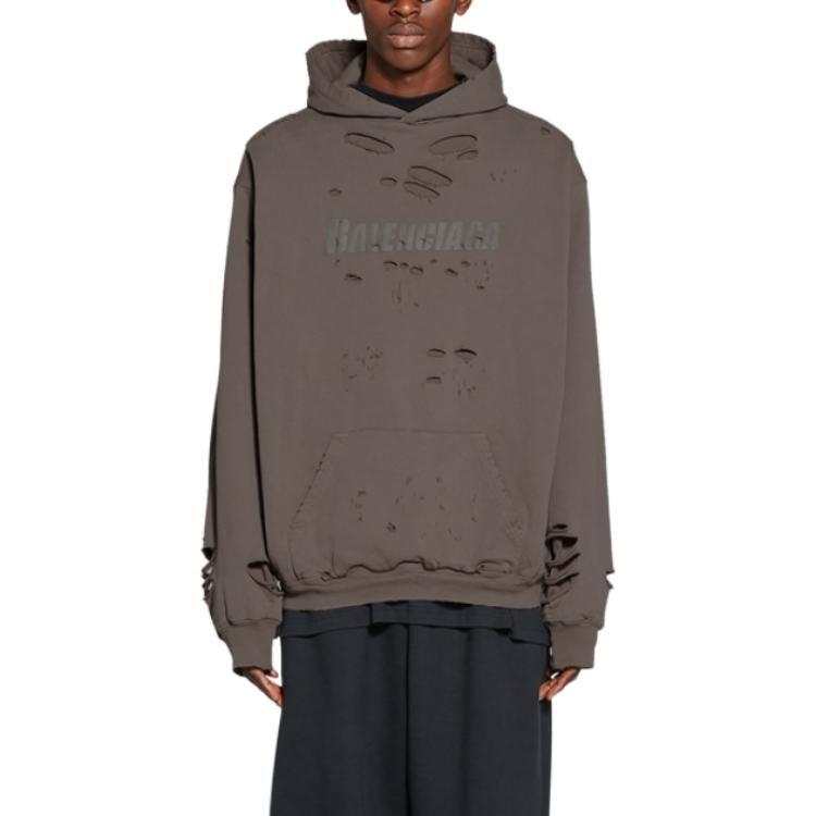 Balenciaga Худи оверсайз с принтом «Уничтоженные кепки» 659403TKVB67185