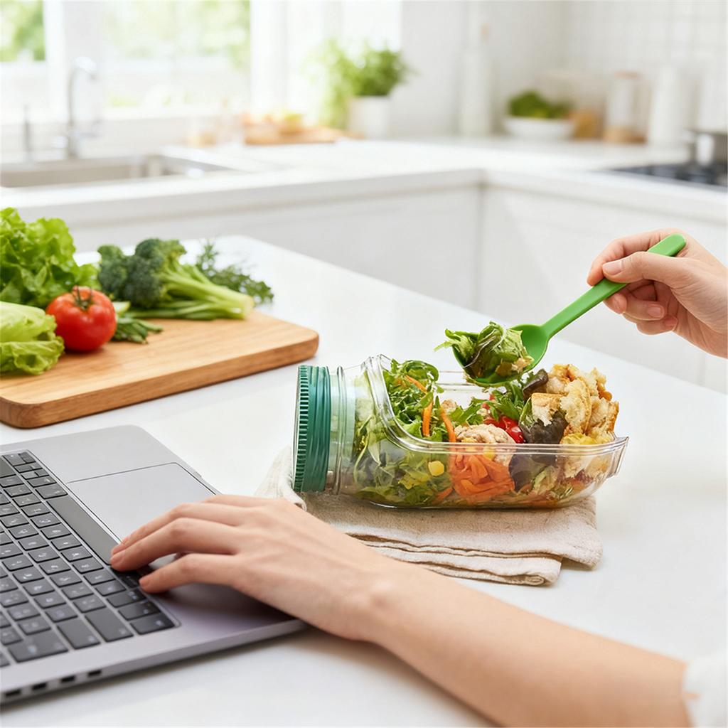 Контейнер для заправки с боковым открыванием и герметичной крышкой, банка для салата, контейнер для салата, для печенья, конфет, сахара, орехов