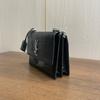 [Pre-Owned] Saint Laurent Sunset Croc Effect Shoulder Bag 'Black' - Very Good #1U59U21