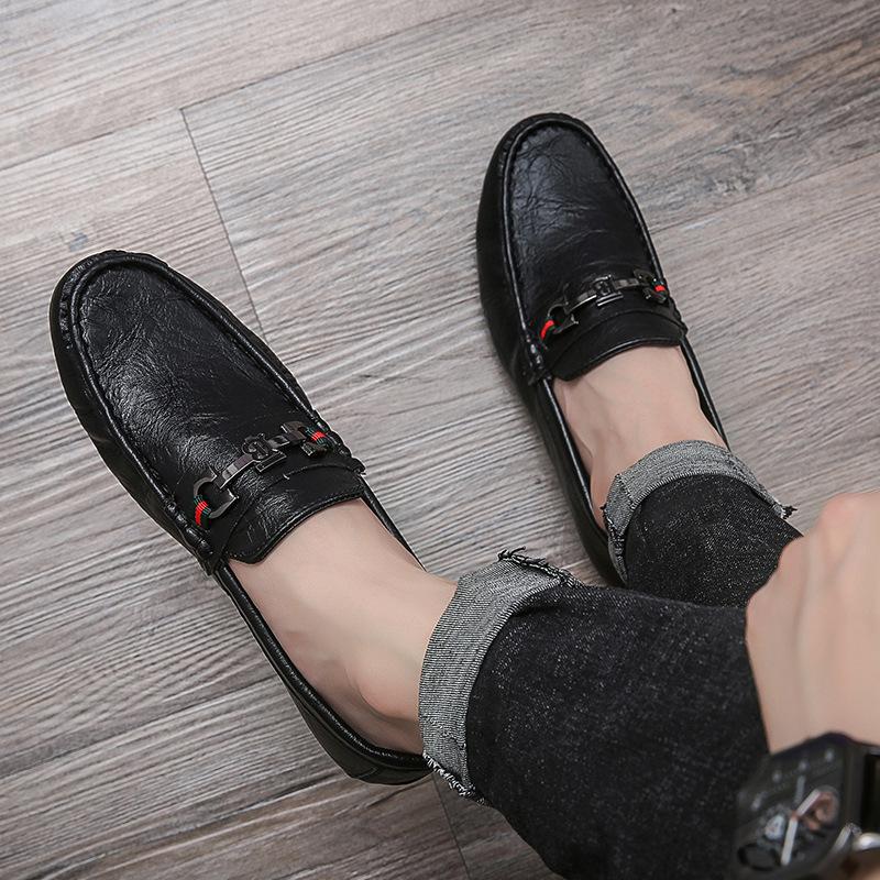 New Spring Men's Shoes Doudou Shoes Men's Viral Trends One Pedal Breathable Soft-soled Loafers Casual Shoes