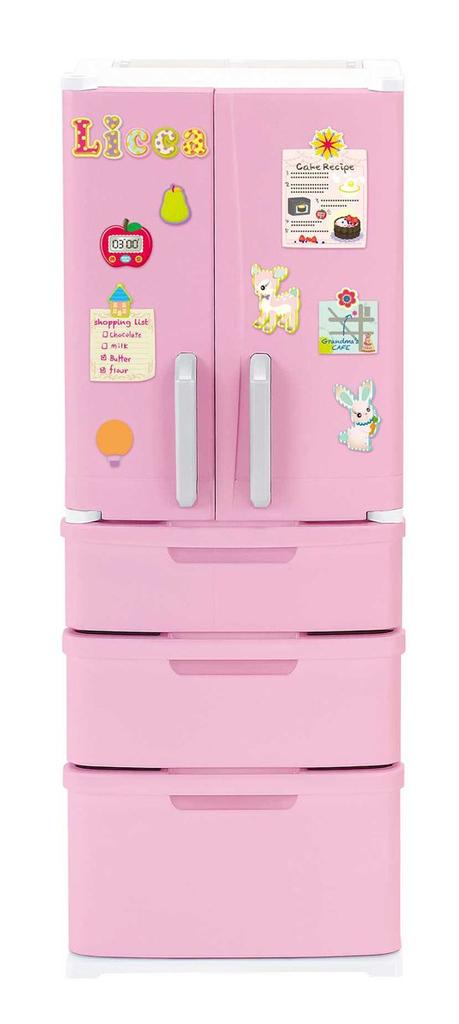 Takara Tomy "Licca-chan LF-01 Ice Rolling Refrigerator" Dress-Up Doll Play Toy for Ages 3 and Up, Meets Toy Safety Standards, ST Mark Certified
