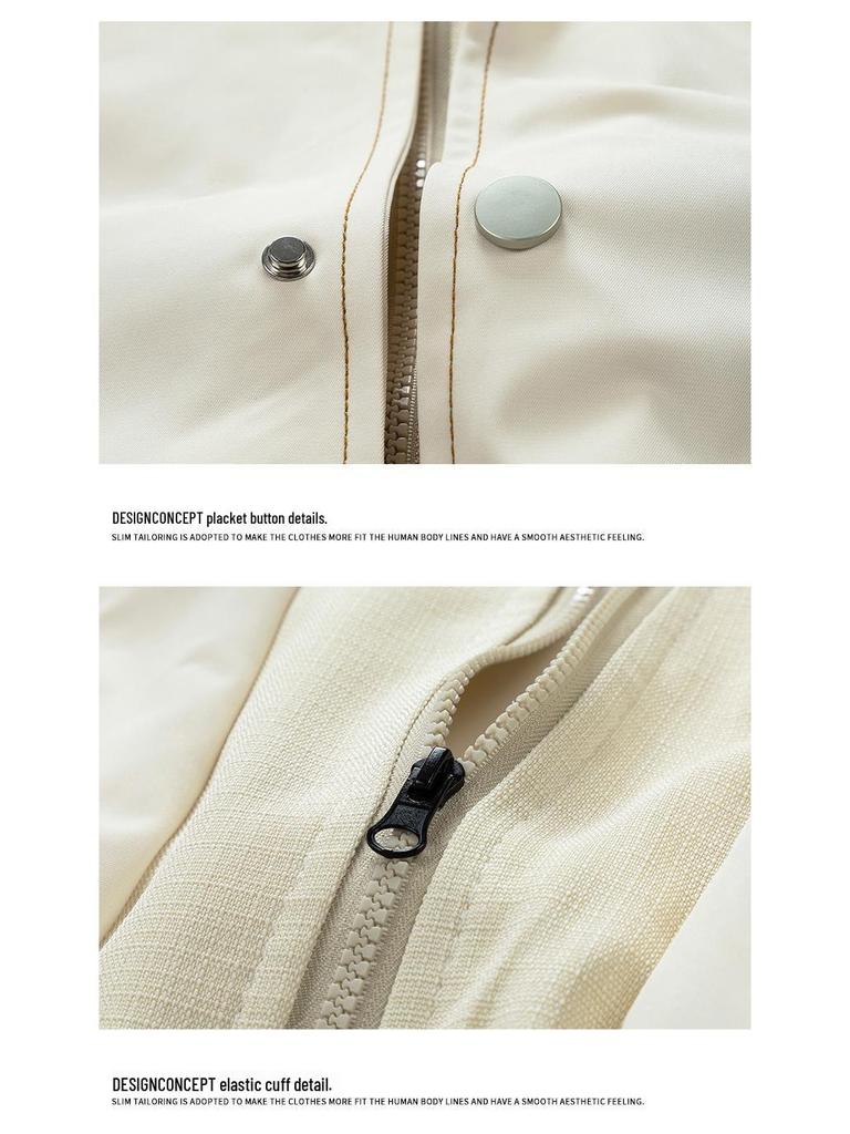 New Men's Hooded Trend Windbreaker: Spring & Autumn Casual Loose Fit Jacket, Two-Piece Look