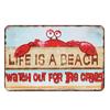 Life Is A Beach Табличка Винтаж Металлические Оловянные Вывески Бар Открытые Декоративные Тарелки Русалка Наклейки На Стены Плакат Океана Домашний Декор N250