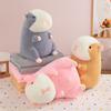 Cute Hamster Nap Pillow Quilt Car Throw Pillow Quilt Dual-purpose Cushion Quilt Large Pillow Coral Fleece Air Conditioner Blanket