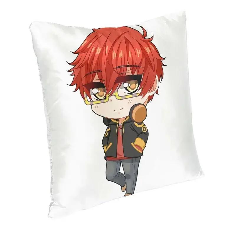 Mystic Messenger 707 Чехлы для подушек в стиле чиби, полиэстер, аниме, игра, наволочка для дивана, автомобиля, квадратная наволочка, декоративная домашняя наволочка