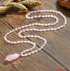 Natural crystal necklace, crystal sweater chain, autumn and winter long necklace, Christmas gift, Stocking stuffers, Valentine's Day gift