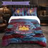 West Ham United Football 3 Piece Bedding Set Soft Duvet Cover Set with Pillowcases Printed Bedroom Decor Set for Home