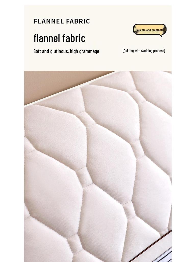 Off-white Thickened Upholstered Headboard Cover - Full Size, Simple and Soft