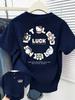 2026 New Luck Print TShirt Cute Hello Kitty Kuromi My Melody Cinnamoroll Family Matching Tees Casual Cotton Short Sleeve Tops
