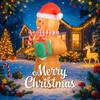 7.87FT Yard Party Decoration Inflatable Gingerbread Man Candy Cane Gift Box Toy LED Xmas Supplies Home Ornament Christmas Gift
