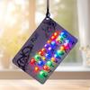 LED Card Pendant Light Novelty Upside Down LED Car Ornament Glowing Warning Keychain for Interior Rearview Mirror Decor