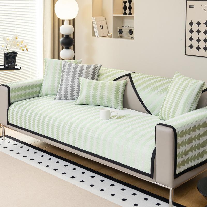 Summer Ice Silk Sofa Cushion Cool But Not Ice Sofa Seat Cushion Non-Slip Light Luxury High Sense New Sofa Cover