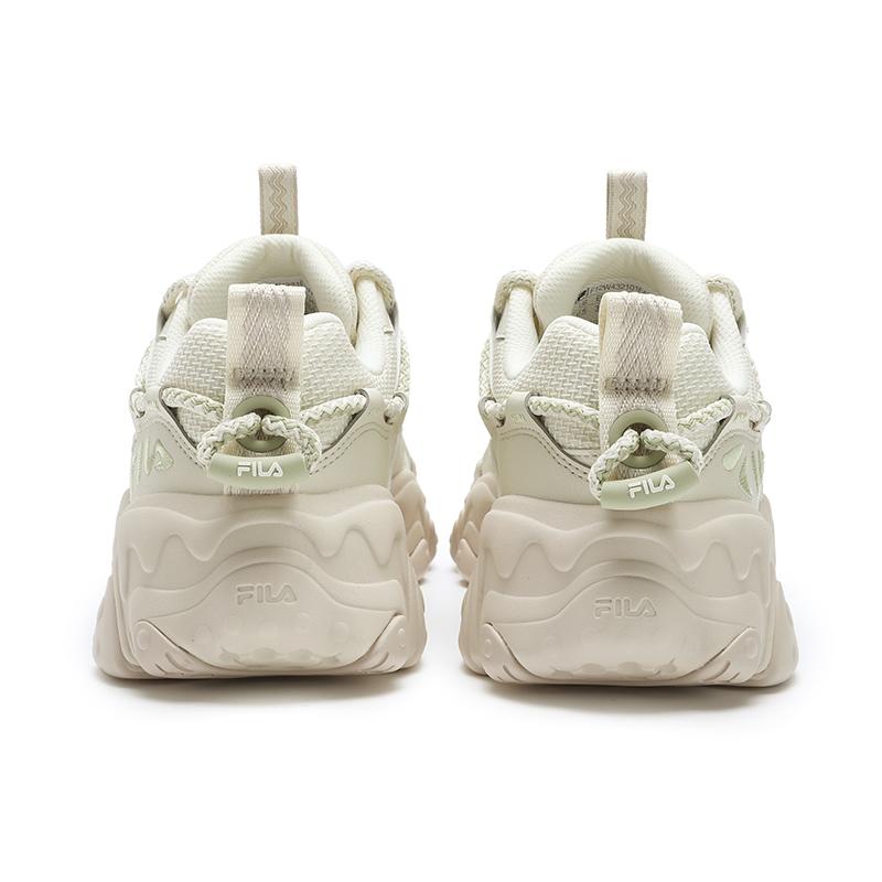 Fila Fluid 5 Обувь с кошачьими лапками 5.0 Простая универсальная низкая повседневная обувь Женские кроссовки Молочно-белый Фисташково-желтый F12W432101FAP