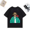 Модная футболка с графикой Bad Bunny Мужская Женская винтажный топ Хип-Хоп Уличная одежда Оверсайз футболки Унисекс Хлопок Короткий рукав одежда