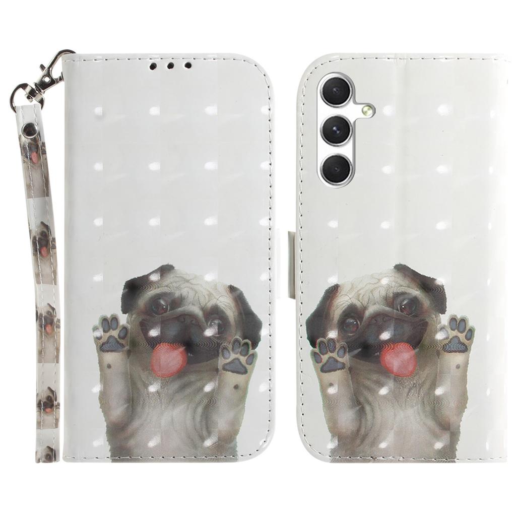 Для Samsung Galaxy S25 Чехол с рисунком Печать Кожаный кошелек Чехол для телефона