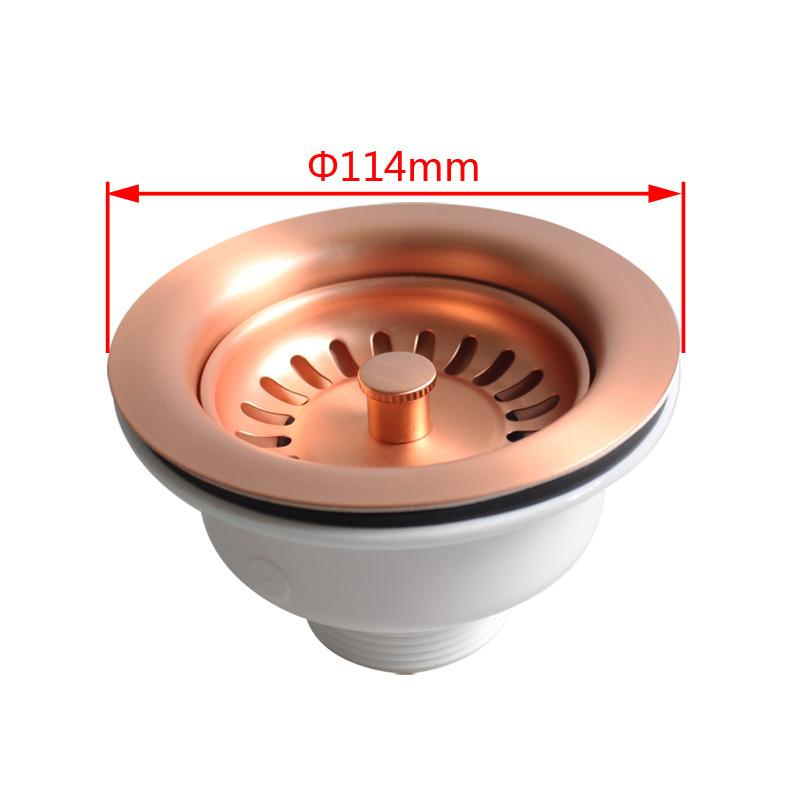 Kitchen Sink Drain 304 Stainless Steel Gold Finished High Quality Fashion Pop-up Antique Antibrass Finished