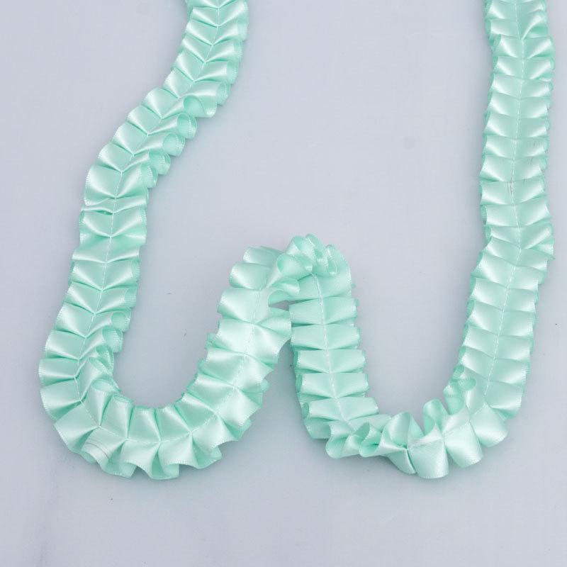 Elegant Multifunction 2.5cm Wide Ruffled Ribbon Polyester Ribbon Ruffled Lolita Headdress Clothing Design Diy Lace Accessories Home Decoration