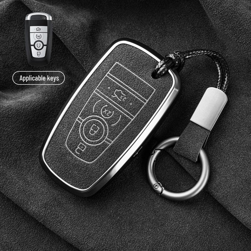 Premium Sheepskin Key Cover for Ford Explorer ST, Edge L, Mondeo EVOS