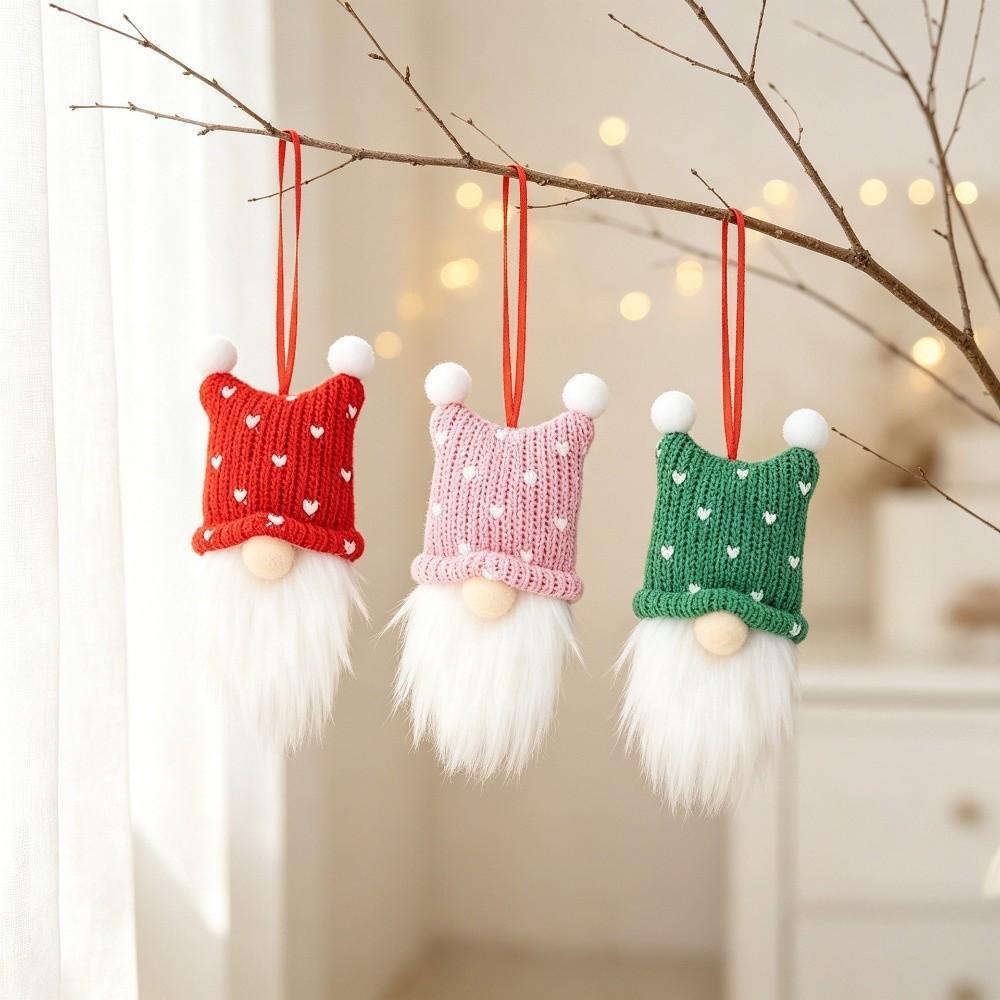 3Pcs Plush Gnomes Christmas Decoration Pendant Handmade Christmas Tree Decoration Christmas Holiday