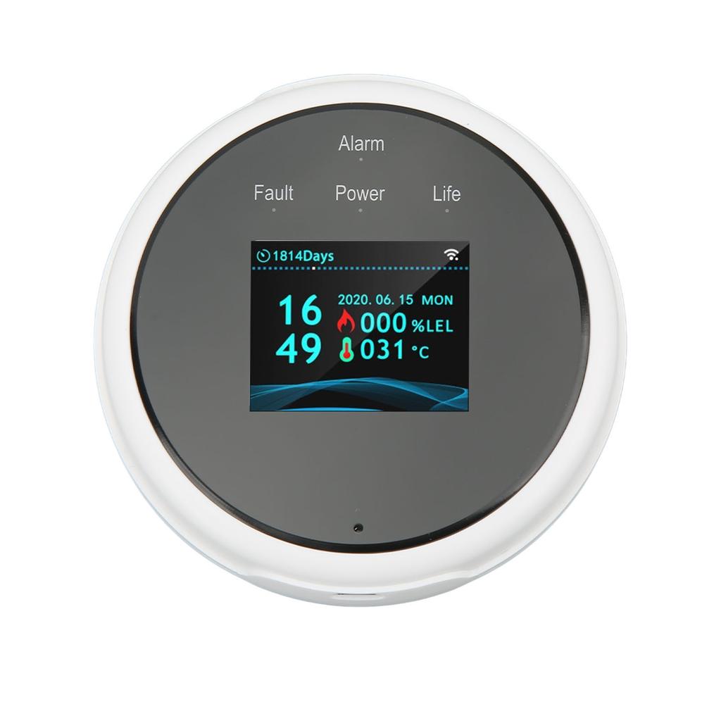 Умный детектор утечки топливного газа WiFi Высокая чувствительность Красный световой сигнал утечки газа для кухни
