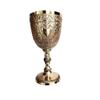 Pure Brass Goblet Heavy Gauge Engraved Silver Plated Pure,Premium Goblet Champagne Flutes, Wine Drinking Glass,