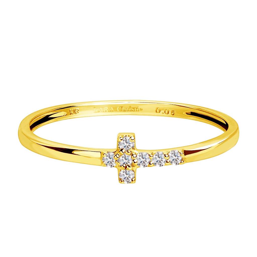 Кольцо Lala Christie Gold Diamond 18K, Паве Крест, Золото, 11, LR71-0004-YG-11