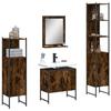 VidaXL Bathroom Cabinet Set 4 Pcs, Vanity Unit with Shelf and Mirror, Toilet Storage Cabinet, 3214356