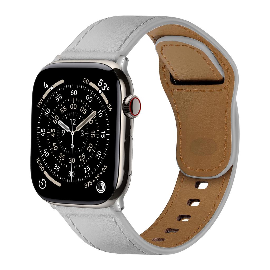 Ремешок из натуральной кожи для Apple Watch Ремешки 46 мм 49 мм 45 44 42 41 40 38 мм Correa Браслет iWatch Серии 11/10/9/8/7/6/SE/Ultra