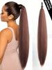 Synthetic Ponytail 1 Pack Braid Extension, Full of Color Ponytail Extension, with Elastic Tie Straight Tube Sleek Wrap Extension Hair