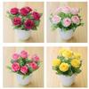 Rose Artificial Potted Plant Plastic False Plants Ornament Potted Plant  Wedding Arrangement