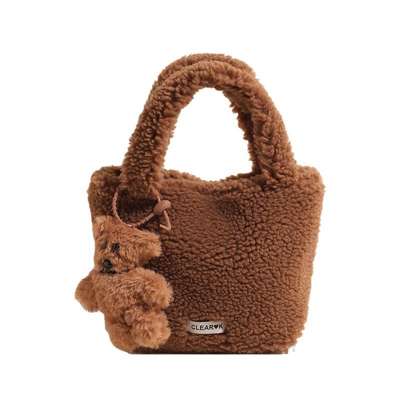 Hairy Bag Women's 2025 Autumn and Winter New Bucket Bag Cute Handbag Ins Versatile Shoulder Messenger Bag